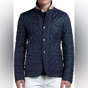 Burberry Navy Quilted Lightweight Jacket